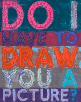 Mel Bochner, Do I Have To Draw You A Picture?, 2023 